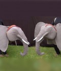 Construction de l'éléphant en volume pour 3 comédiens