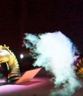 Conception du serpent, du soleil et d'éléments de décor.