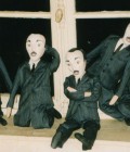 7 marionnettes réalisées avec du tissu, du sable...