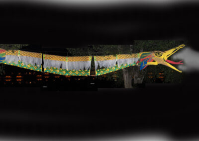 Réalisation de serpent à plumes en mousse plastazote.