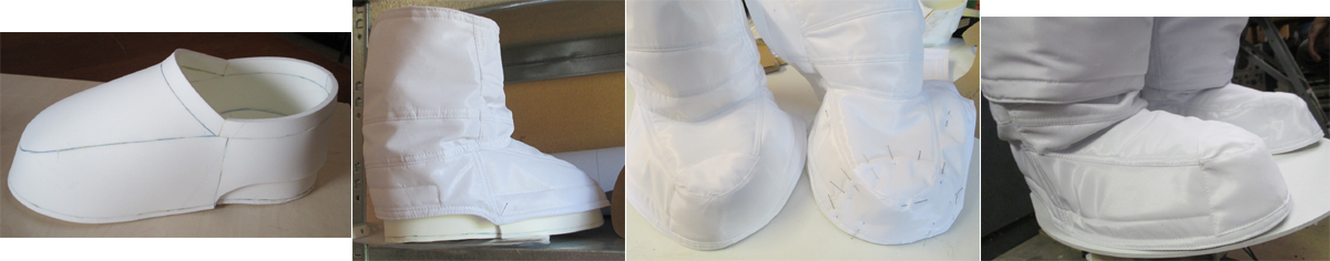 Fabrication des chaussures de la combinaison EMU
